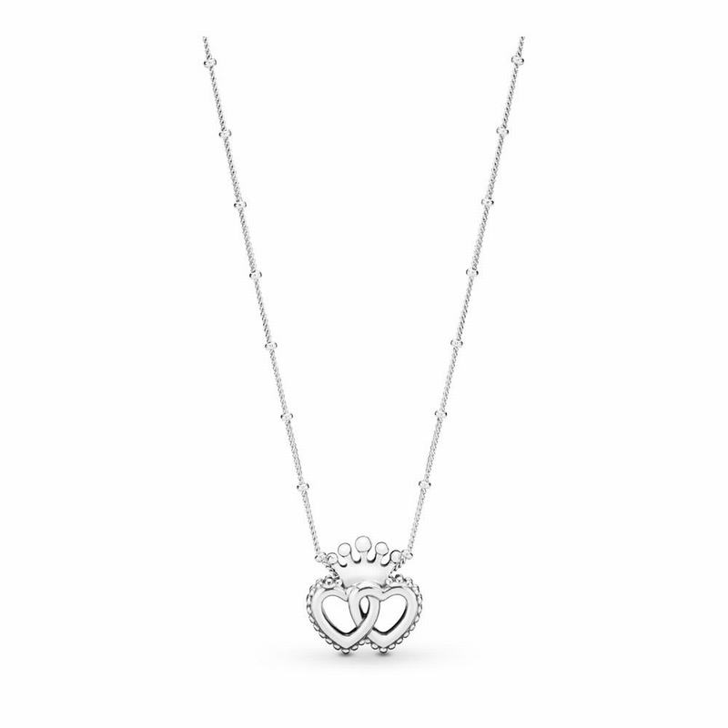 Pandora United Regal Hearts Necklace NZ Sale, Sterling Silver (291034-YNZ)